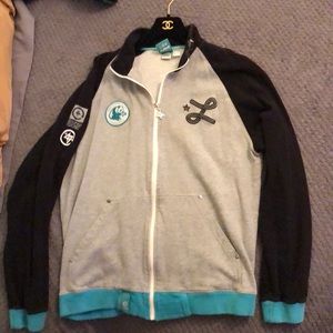 Vintage ‘08 LRG zip-up sweater sz XL
